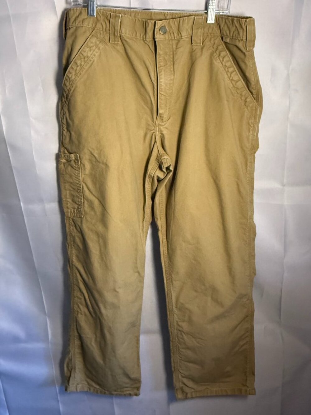 Carhartt B151-DKH Men’s 36x30 Loose Original Fit Khaki Canvas Work Cargo Pants